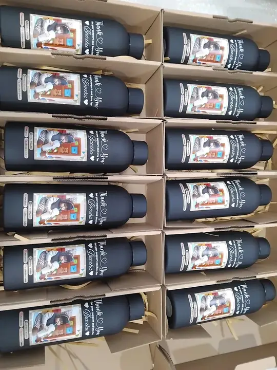 Tumbler print UV berlogo dalam kemasan, pesanan klien